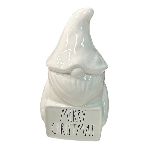 Rae Dunn "MERRY CHRISTMAS" Ceramic Gnome Decor - Picture 1 of 1